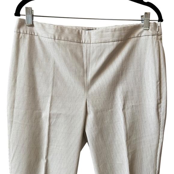 TALBOTS CHATHAM ANKLE PANT 8 STRIPED SLIM LEG SIDE ZIP ANKLE LENGTH COASTAL CHIC - Picture 3 of 11